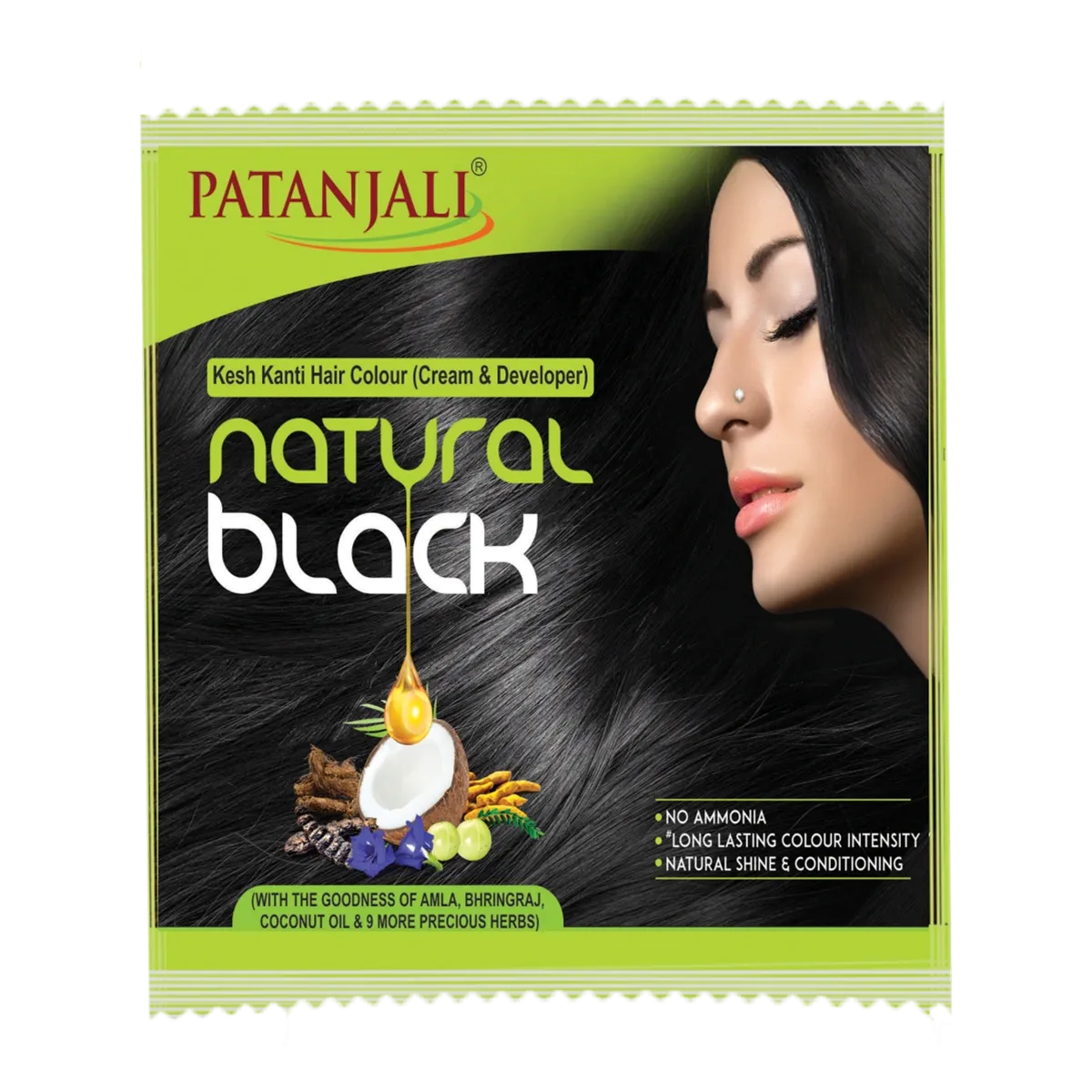 Patanjali Kesh Kanti Hair Colour (cream & Developer) Natural Black