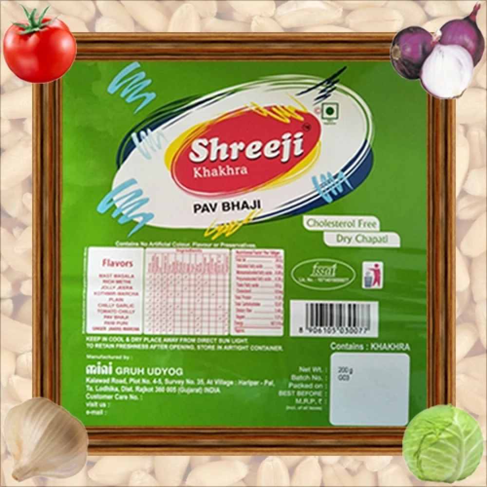 Pav Bhaji Khakhra Pav Bhaji Khakhra-Pack Size-400 g