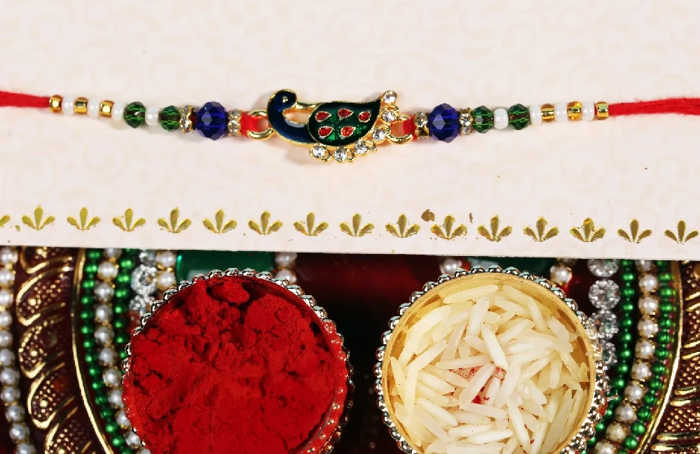Peacock Rakhi - Image 1