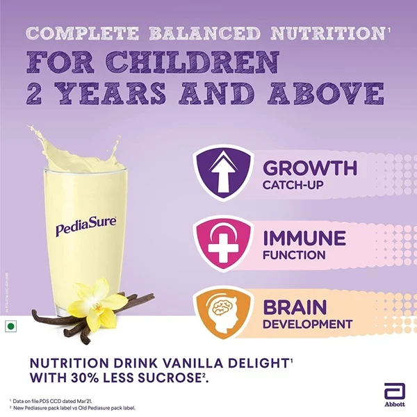 PediaSure Health and Nutrition Drink Powder for Kids Growth (Vanilla) - Image 3