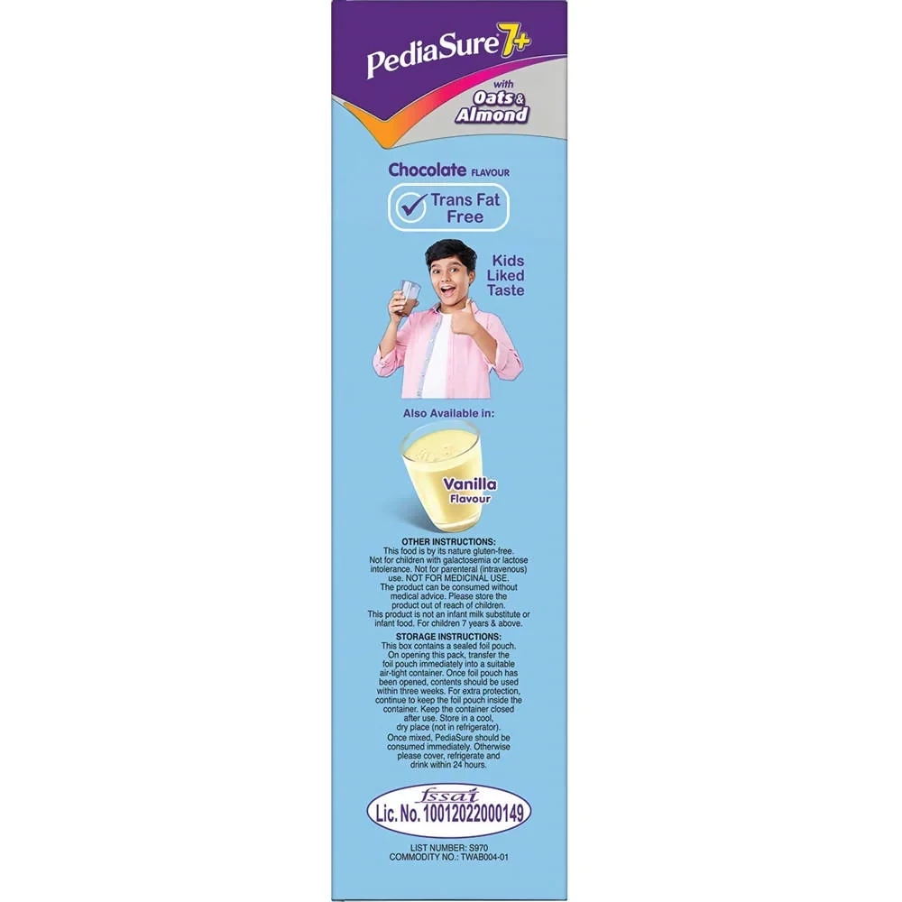 Pediasure 7 Plus Oats & Almond Nutrition Drink Powder Chocolate Flavour for Infants - Image 3