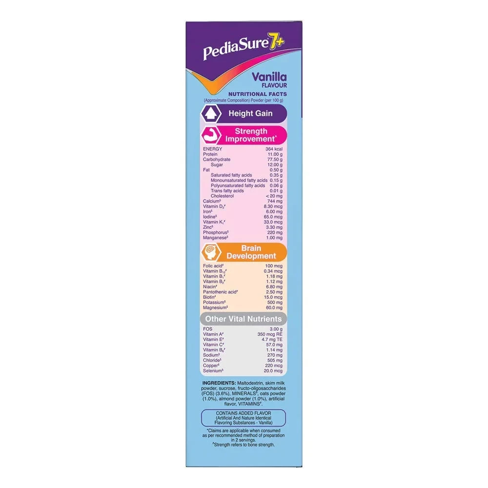 Pediasure 7 Plus Oats & Almond Nutrition Drink Powder Vanilla Flavour - Image 2
