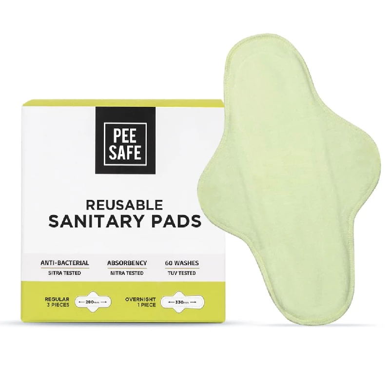Pee Safe Reusable Sanitary Pads Pee Safe Reusable Sanitary Pads-Pack Size-4 Pads
