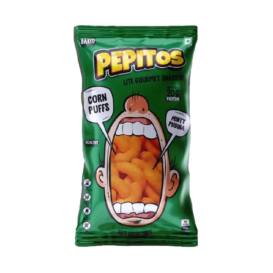 Pepitos Corn Puffs Minty Pudina Pepitos Corn Puffs Minty Pudina-Pack Size-140 g