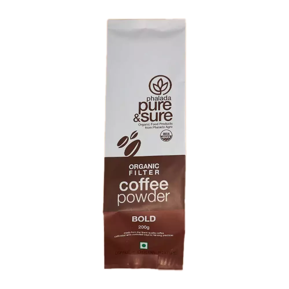 Phalada Pure & Sure Organic Filter Coffee Powder, Bold Phalada Pure & Sure Organic Filter Coffee Powder, Bold-Pack Size-200 g