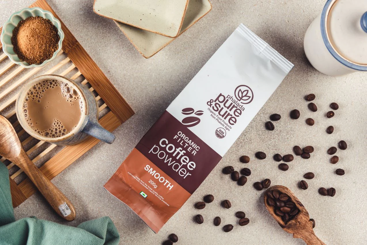 Phalada Pure & Sure Organic Filter Coffee Powder, Smooth - Image 3