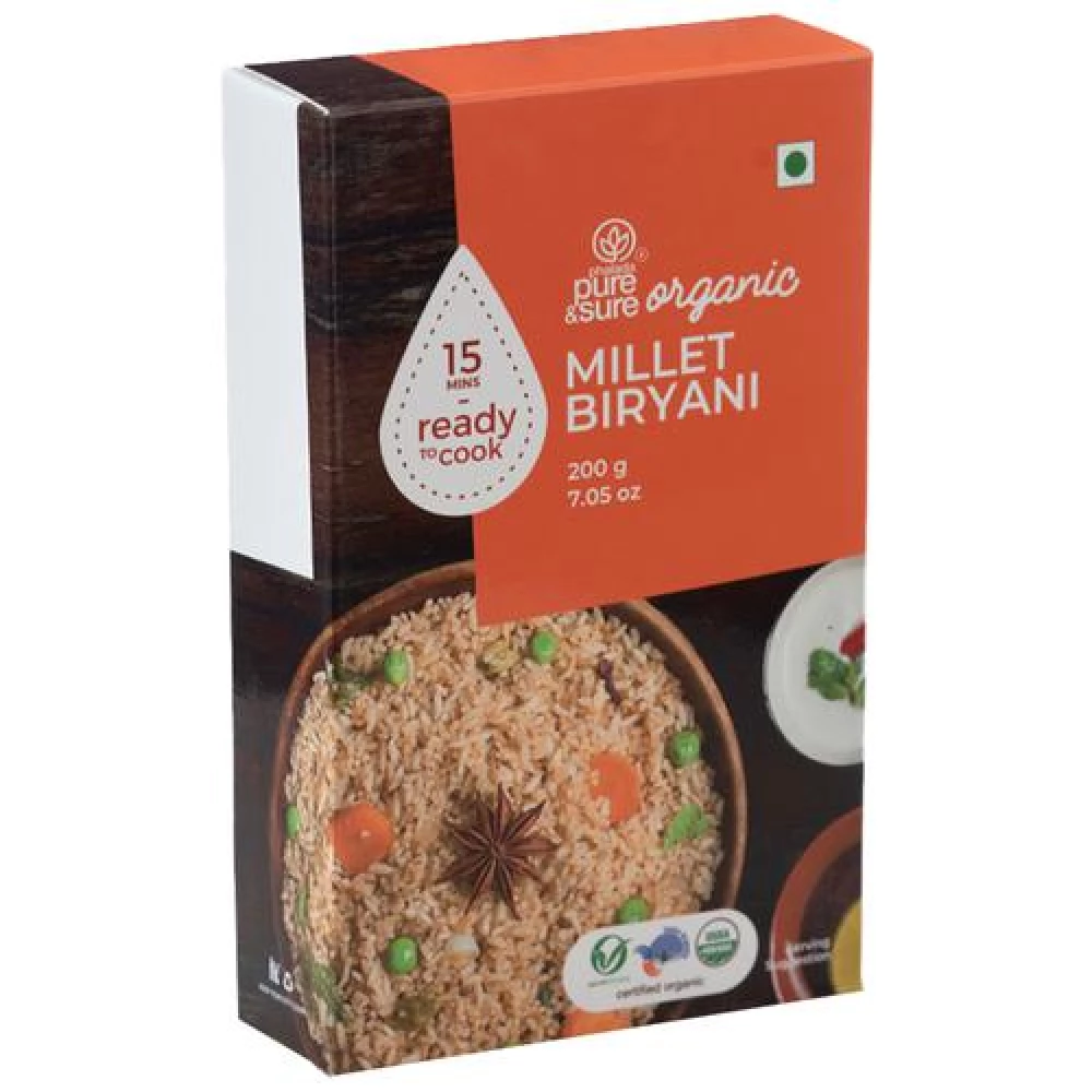 Phalada Pure & Sure Organic Millet Biryani - Nutritious Phalada Pure & Sure Organic Millet Biryani - Nutritious--200 g Pack