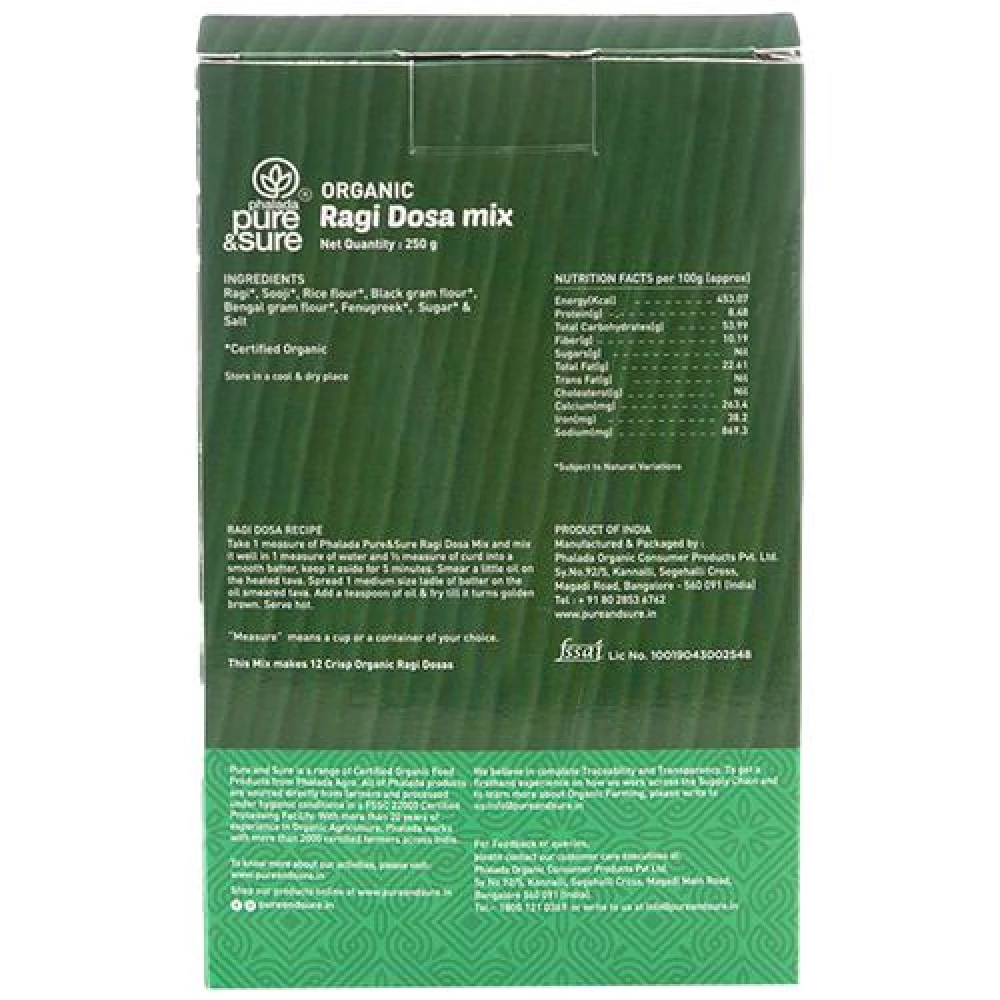 Phalada Pure & Sure Organic Ragi Dosa Mix - Ready To Cook - Image 2
