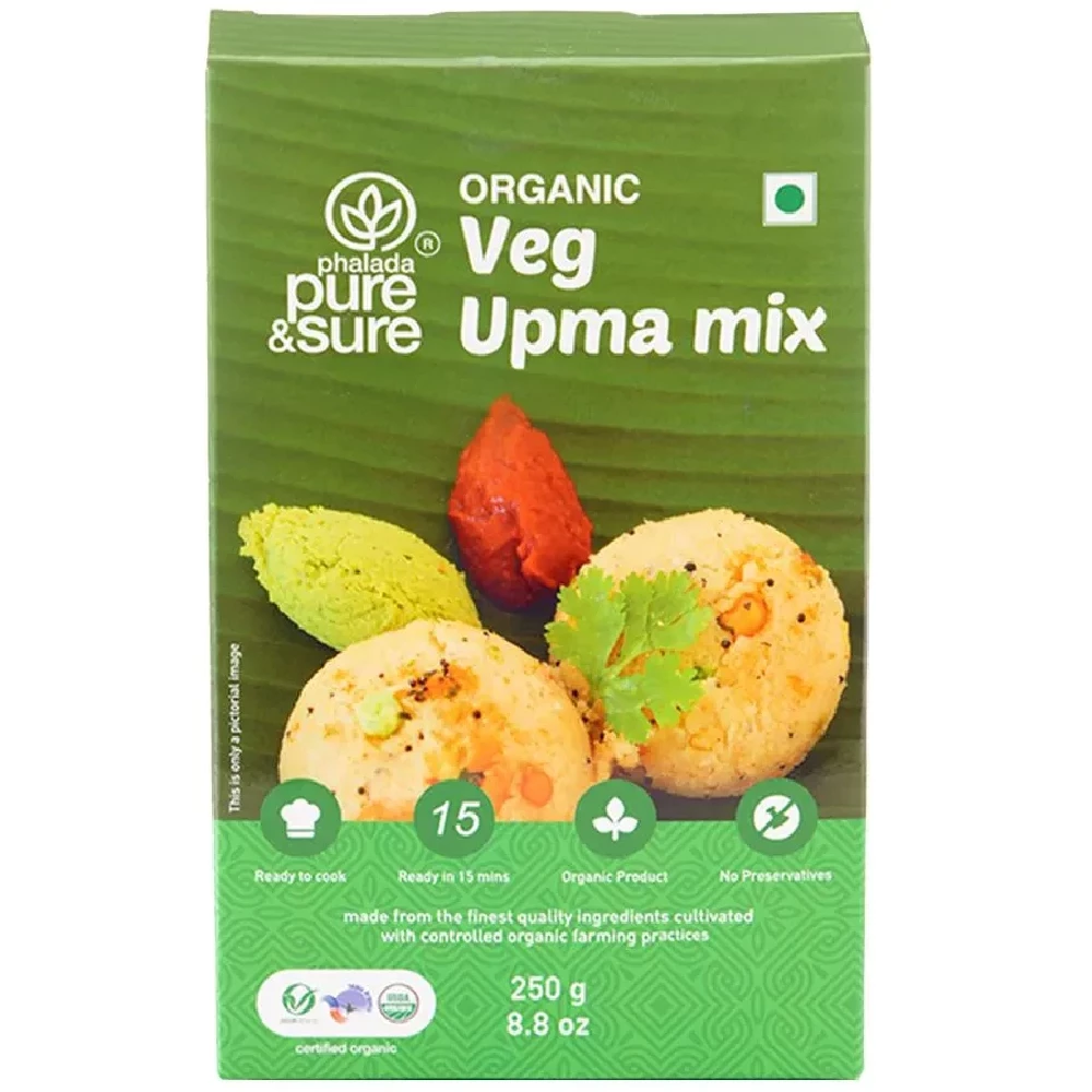 Phalada Pure & Sure Organic Veg Upma Mix Phalada Pure & Sure Organic Veg Upma Mix--250 g Pouch