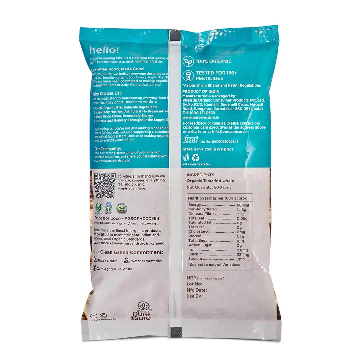 Phalada Pure & Sure Organic Dry Tamarind Whole (Imli) - Image 2