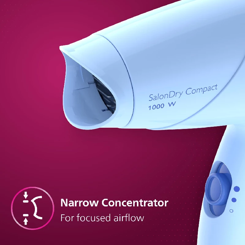 Philips 1000 Watts Compact Hair Dryer-Blue - Image 3