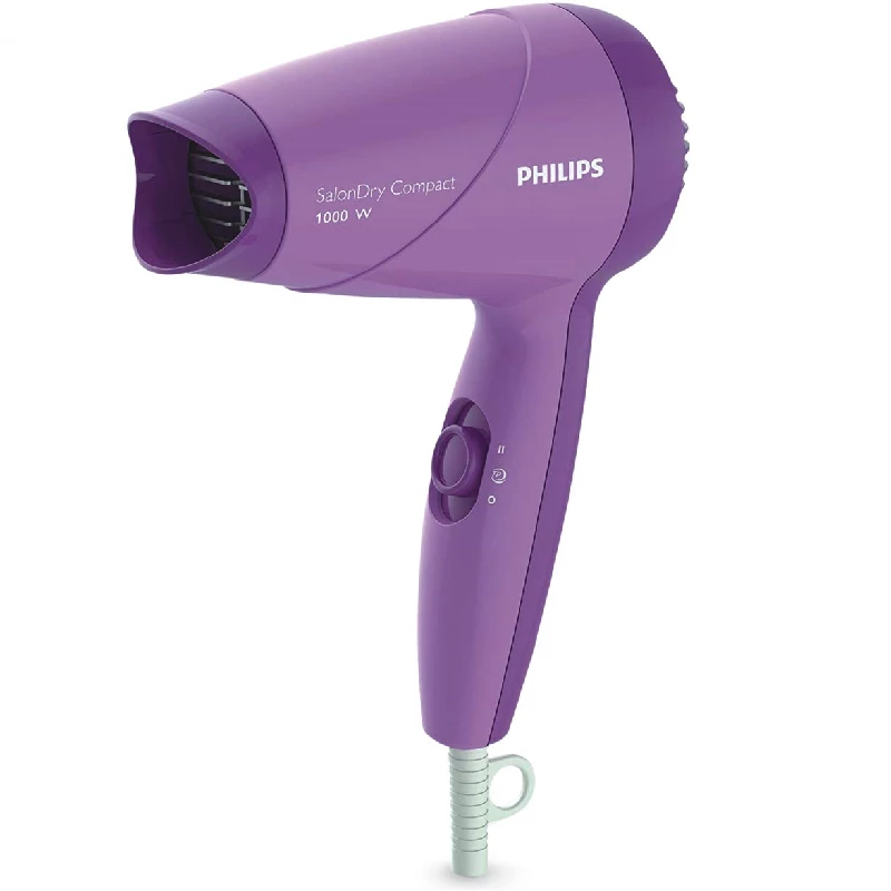 Philips 1000 Watts Compact Hair Dryer-Purple Philips 1000 Watts Compact Hair Dryer-Purple-Model No-HP8100-46