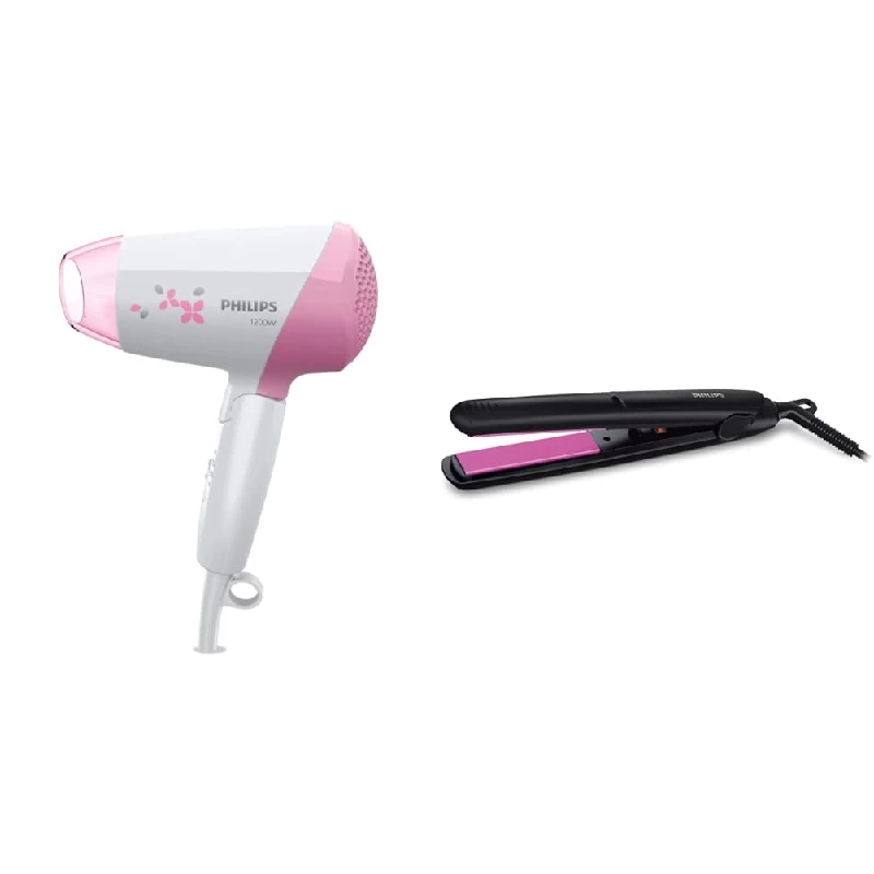 Philips Dryer HP8120-00 1200 Watts & Straightener HP8302 Philips Dryer HP8120-00 1200 Watts & Straightener HP8302-Pack Size-Combo of 2