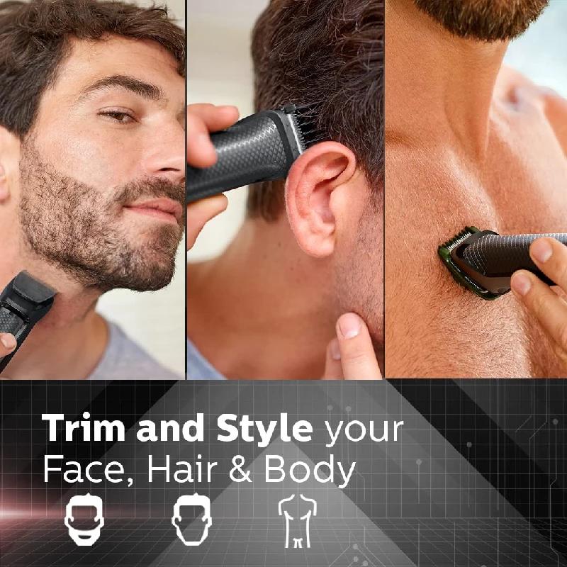 Philips Hair Dryer Bhd308-30 1600 Watts & Multi Grooming Kit Mg3710-65, 9-In-1 Face, Head And Body - Image 4