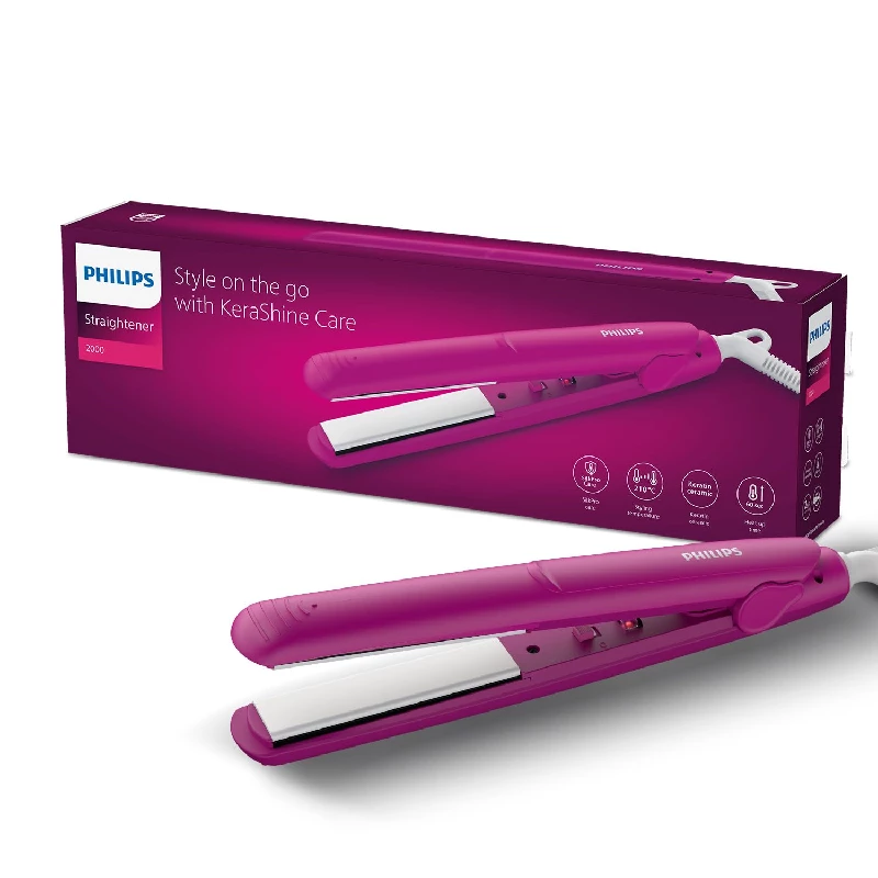 Philips New Hair Straightener - Pink Philips New Hair Straightener - Pink-Model No-BHS252-00