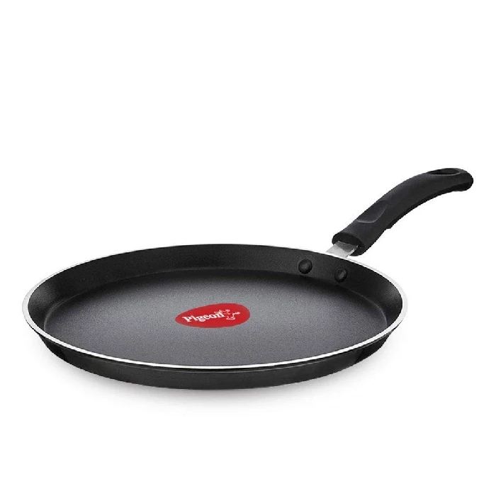 Pigeon Special Non Induction Base Aluminium Non Stick Flat Tawa, 270mm, Cookware With 3mm Width, Black