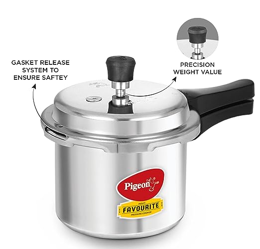Pigeon by Stovekraft Favourite - Aluminum Induction Base Pressure Cooker, Inner Lid - Image 2