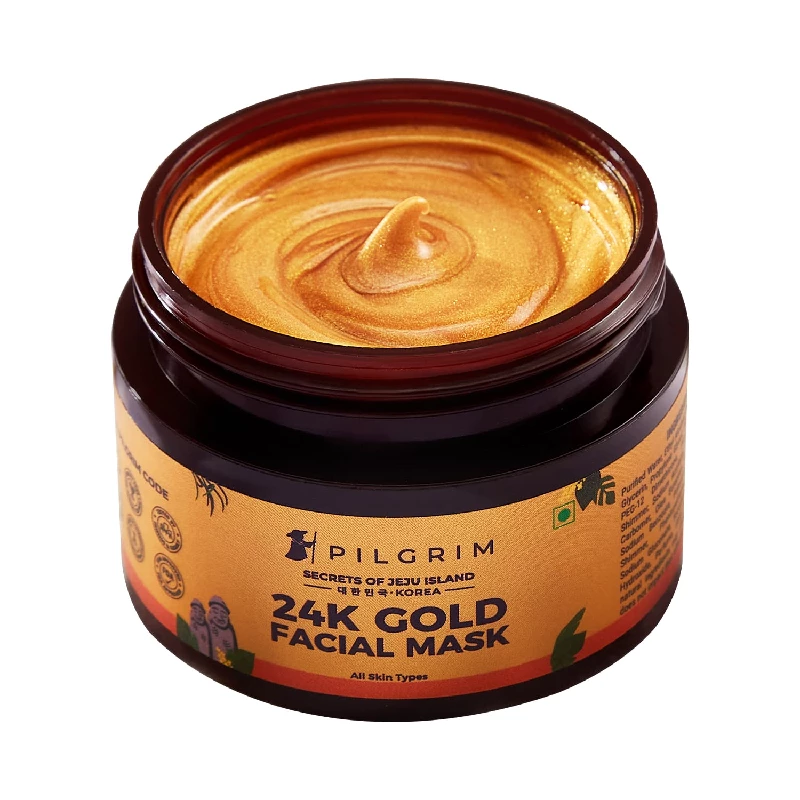 Pilgrim 24K Gold face mask for glowing skin Pilgrim 24K Gold face mask for glowing skin-Pack Size-50 g