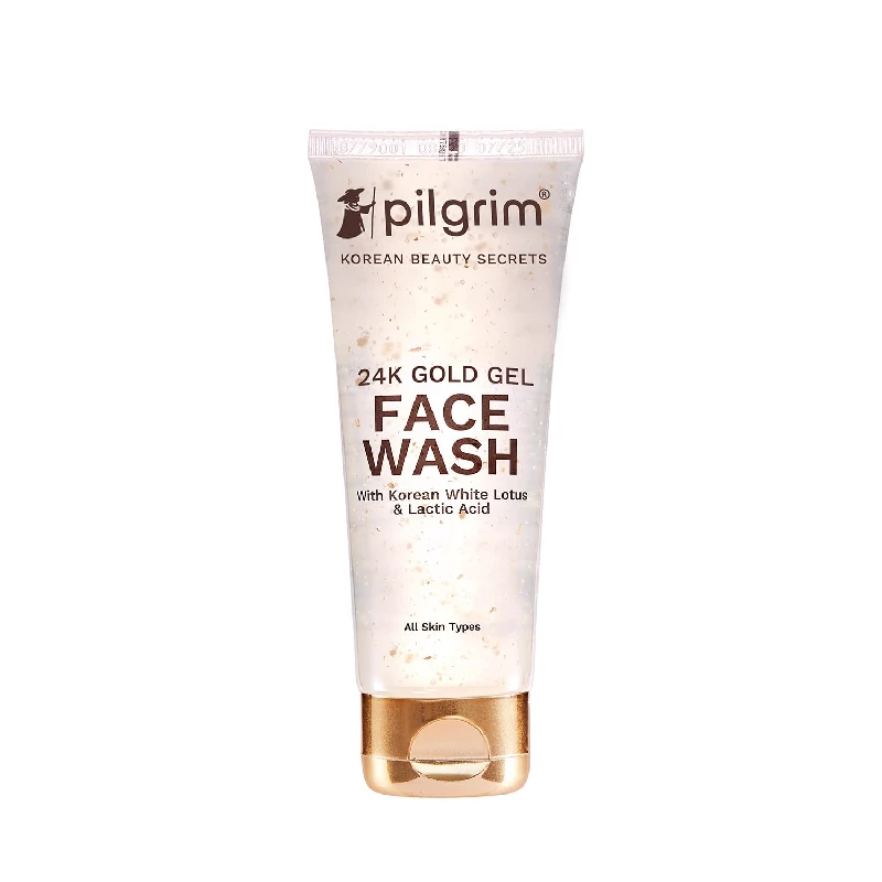 Pilgrim 24k Gold Gel Facewash with Korean White Lotus & Lactic Acid Pilgrim 24k Gold Gel Facewash with Korean White Lotus & Lactic Acid-Pack Size-80 ml