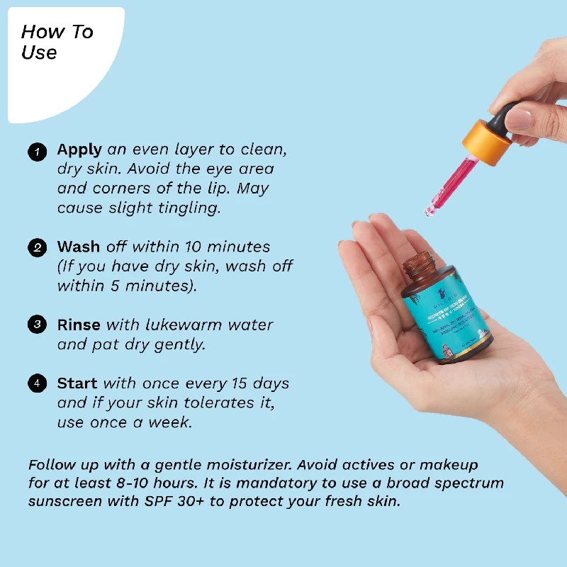 Pilgrim AHA+ BHA+ PHA Peeling Solution for Face - Image 3