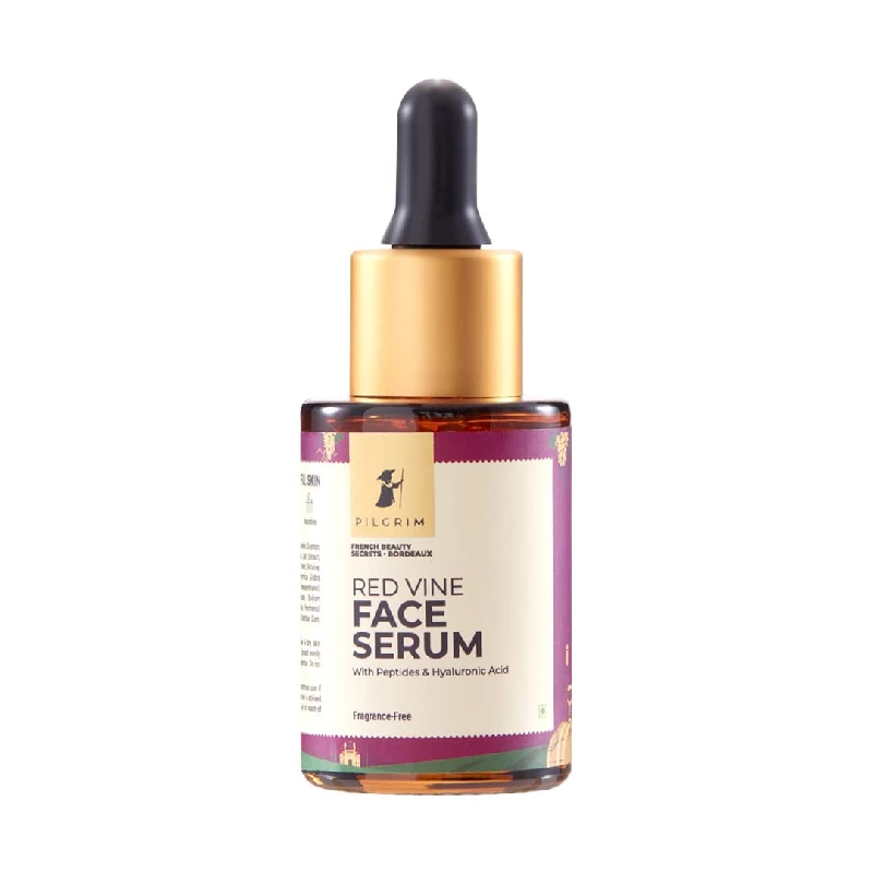 Pilgrim French Red Vine & Hyaluronic acid serum with peptides Pilgrim French Red Vine & Hyaluronic acid serum with peptides-Pack Size-30 ml