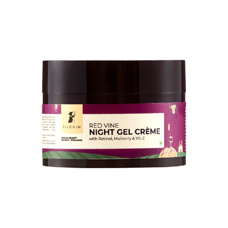 Pilgrim French Red Vine Anti Aging Night Cream for women with Retinol, Mulberry & Vitamin C Pilgrim French Red Vine Anti Aging Night Cream for women with Retinol, Mulberry & Vitamin C-Pack Size-50 g