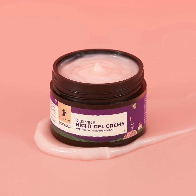 Pilgrim French Red Vine Anti Aging Night Cream for women with Retinol, Mulberry & Vitamin C - Image 3