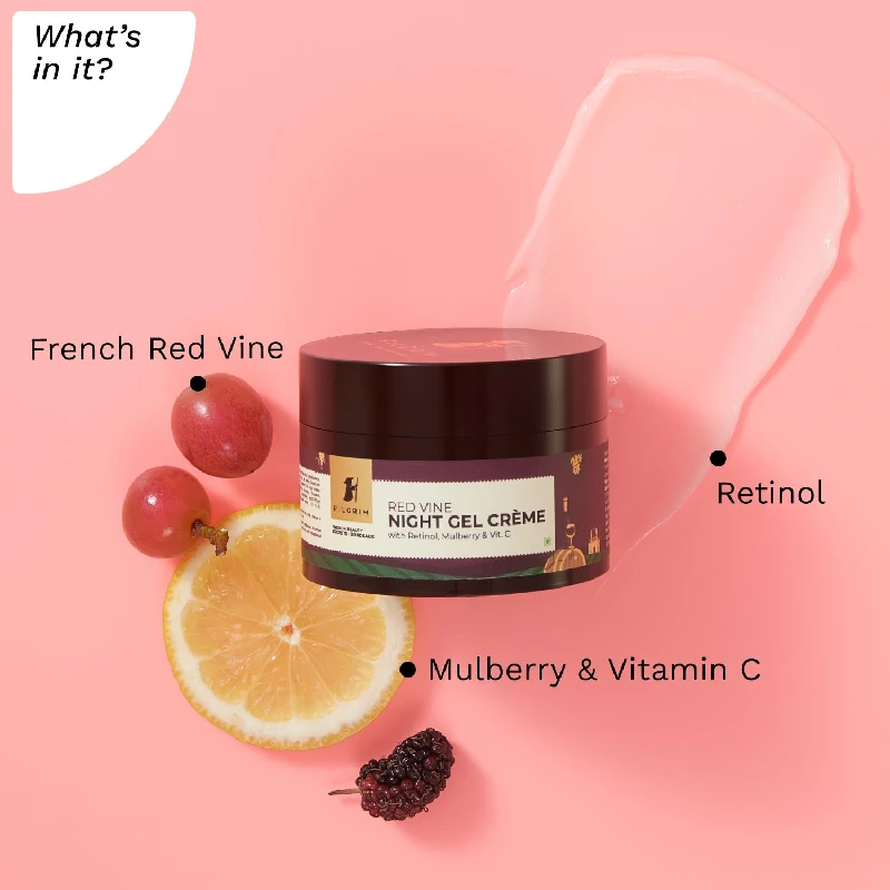 Pilgrim French Red Vine Anti Aging Night Cream for women with Retinol, Mulberry & Vitamin C - Image 4