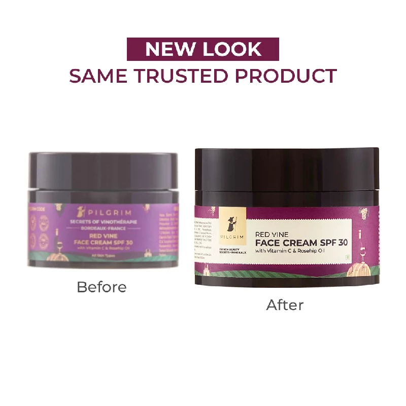 Pilgrim French Red Vine Face Cream with SPF 30 Sunscreen - Image 3