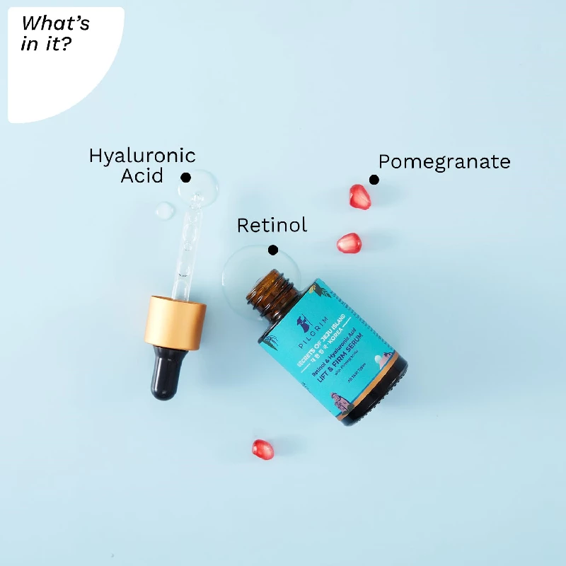 Pilgrim Korean Retinol & Hyaluronic Acid Lift & Firm Anti Aging Serum - Image 5