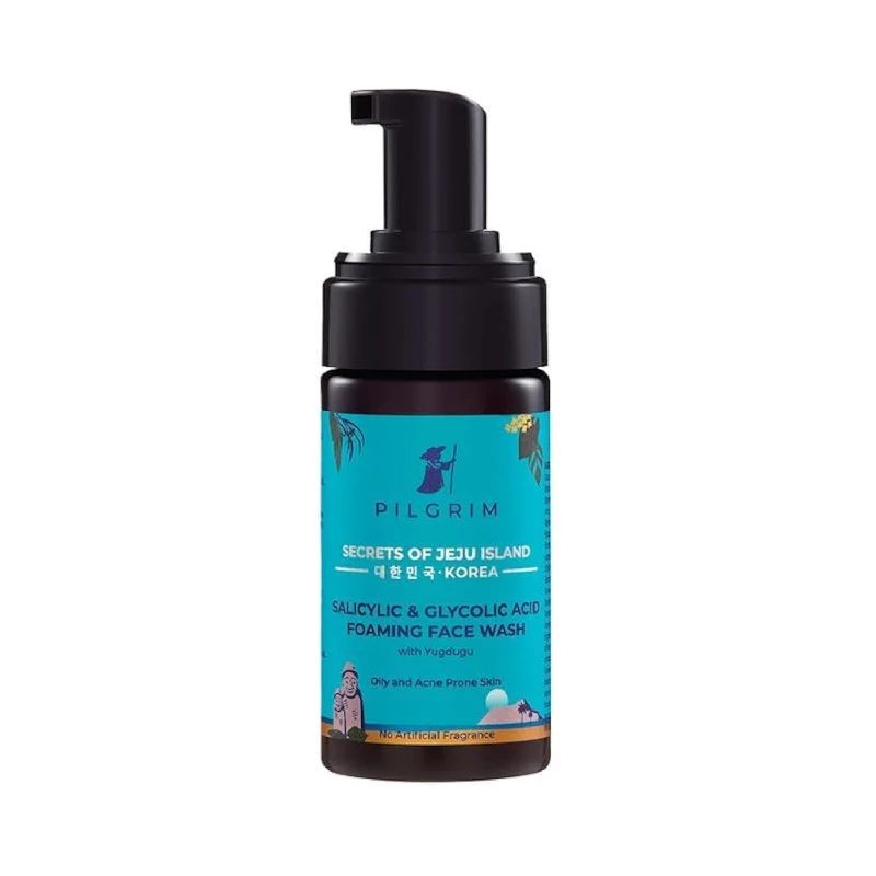 Pilgrim Korean Salicylic & Glycolic Acid Foaming Face Wash Pilgrim Korean Salicylic & Glycolic Acid Foaming Face Wash-Pack Size-120 ml