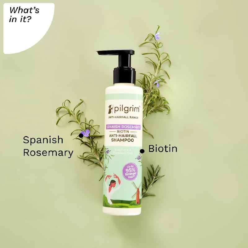 Pilgrim Spanish Rosemary & Biotin Anti Hairfall Shampoo - Image 3