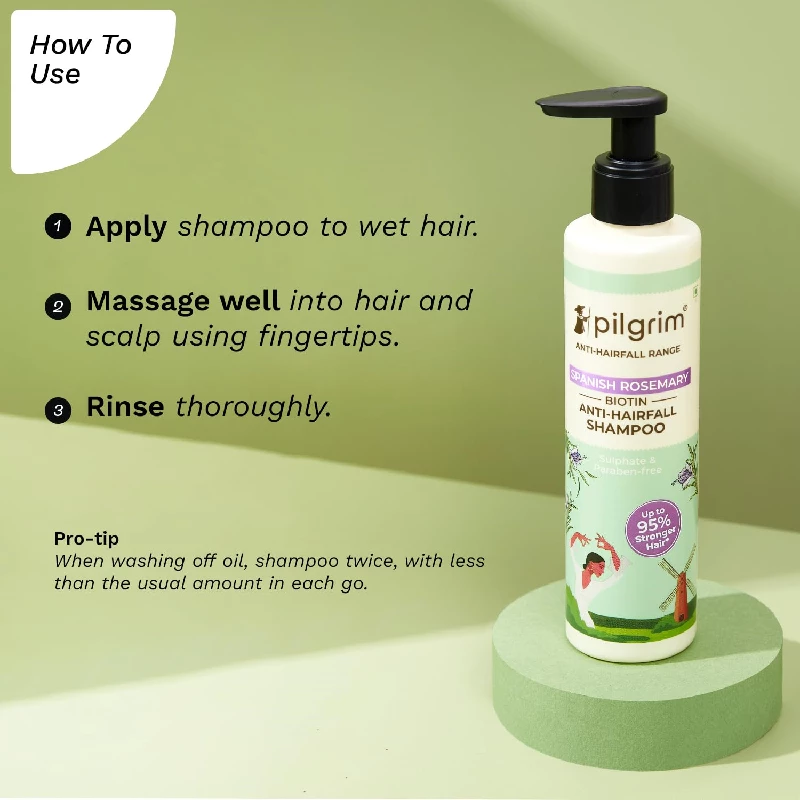 Pilgrim Spanish Rosemary & Biotin Anti Hairfall Shampoo - Image 5