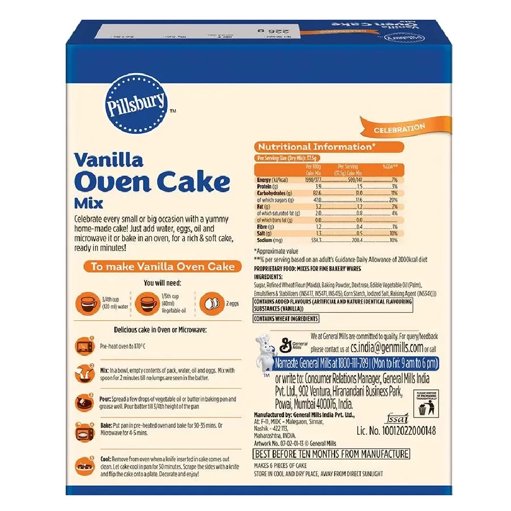 Pillsbury Vanilla Oven Cake Mix - Image 3