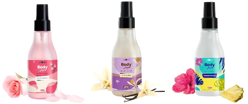 Plum Body Lovin Vanilla Vibes Body Mist, Hawaiian Rumba Body Mist & Feelin So Rose Body Mist Plum Body Lovin Vanilla Vibes Body Mist, Hawaiian Rumba Body Mist & Feelin So Rose Body Mist-Pack Size-(Combo of 3) 150 ml Each