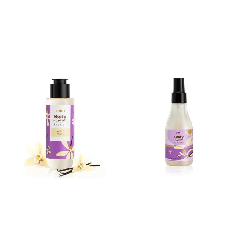Plum Body Lovin Vanilla Vibes Body Oil & Body Lovin Vanilla Vibes Body Mist Plum Body Lovin Vanilla Vibes Body Oil & Body Lovin Vanilla Vibes Body Mist-Pack Size-(Combo of 2) 100 ml Each