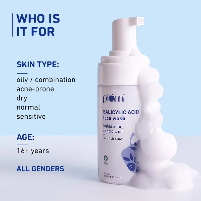 Plum Encapsulated Salicylic Acid Foaming Face Wash - Image 3