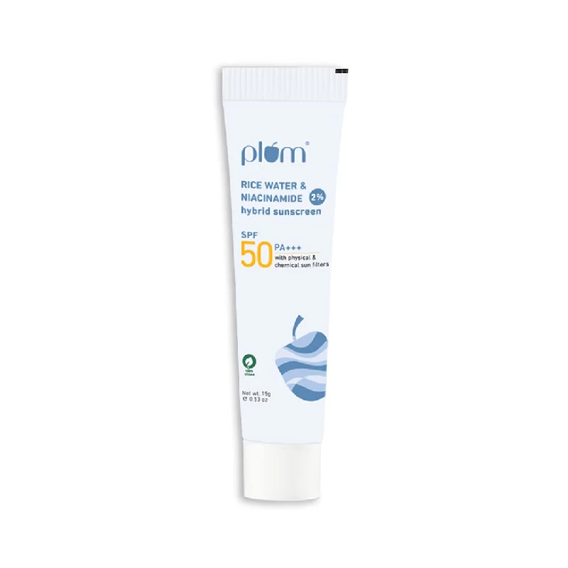 Plum Niacinamide & Rice Water Hybrid Face Sunscreen