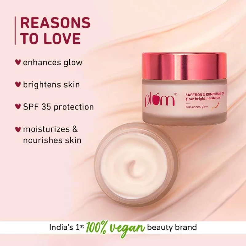 Plum Saffron & Kumkumadi Oil Daily Glow Bright Moisturizing Cream - Image 2
