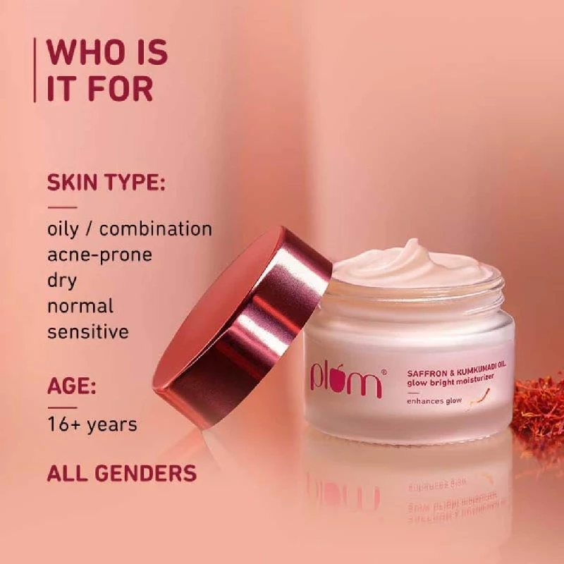 Plum Saffron & Kumkumadi Oil Daily Glow Bright Moisturizing Cream - Image 3