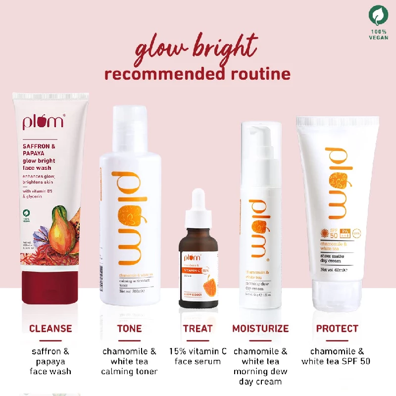 Plum Saffron & Papaya Glow & Brightening Face Wash - Image 6