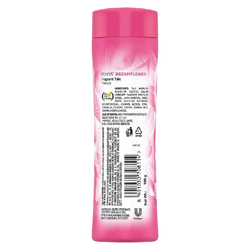 Ponds Dreamflower Fragrant Talc Powder, Pink Lilly - Image 2