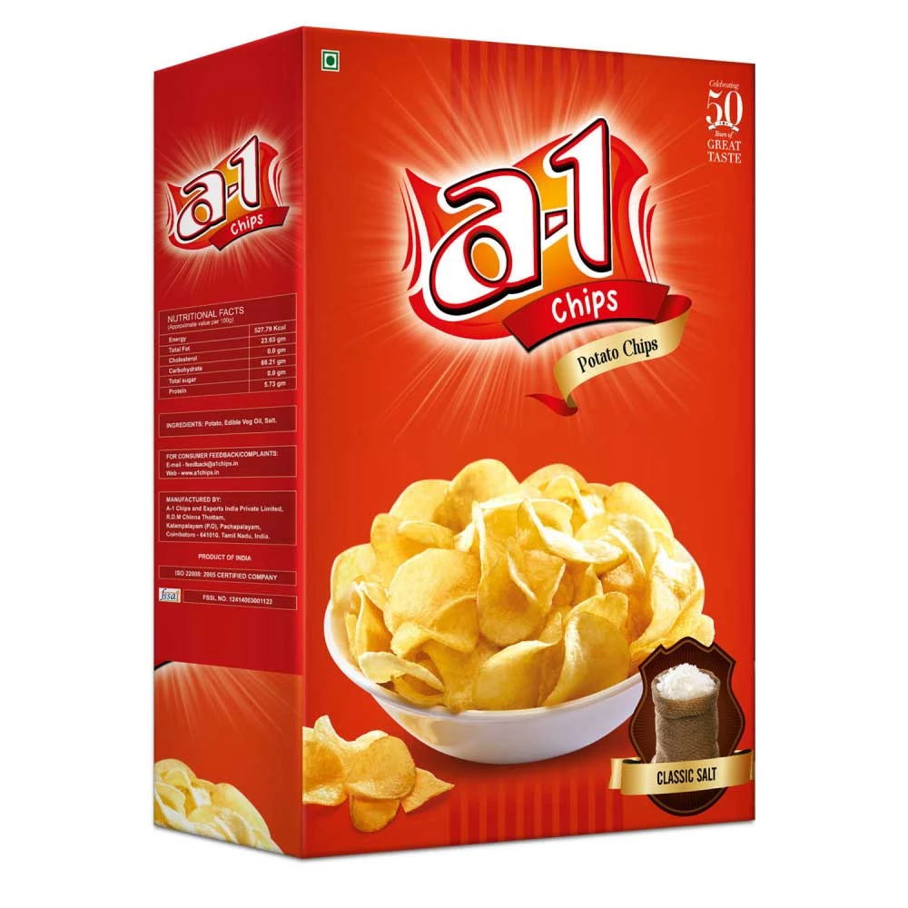 Potato Chips-Classic Salt Potato Chips-Classic Salt-Pack Size-200g