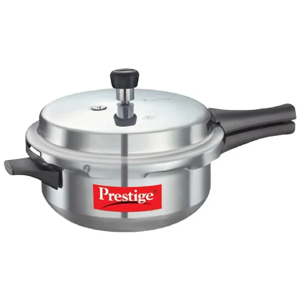 Prestige Aluminium Outer Lid Pressure Cooker - Bakelite Handle, Silver, Junior 10025 Prestige Aluminium Outer Lid Pressure Cooker - Bakelite Handle, Silver, Junior 10025--4 L