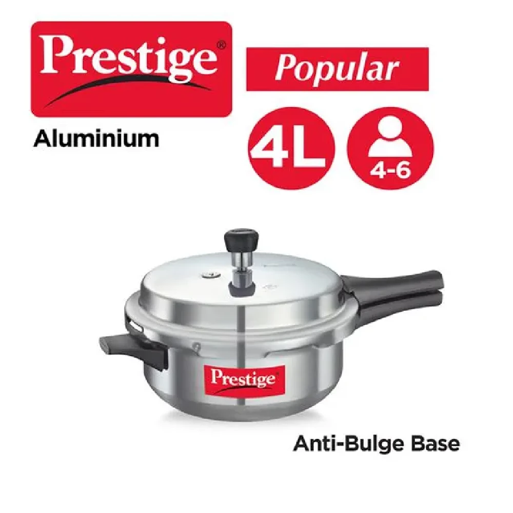 Prestige Aluminium Outer Lid Pressure Cooker - Bakelite Handle, Silver, Junior 10025 - Image 2