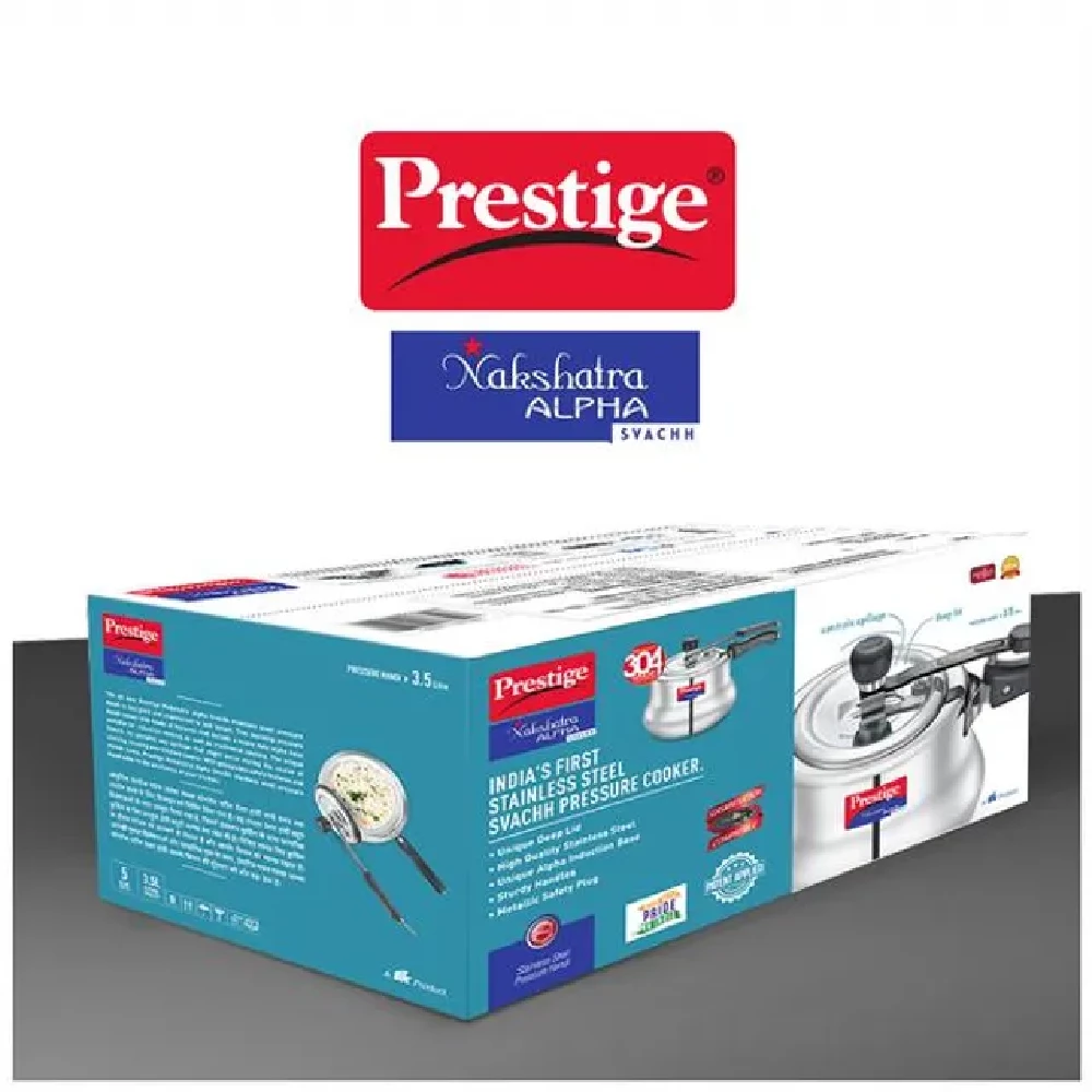 Prestige Nakshatra Alpha Svachh Inner Lid Handi Pressure Cooker - Induction Base, 20257 - Image 5