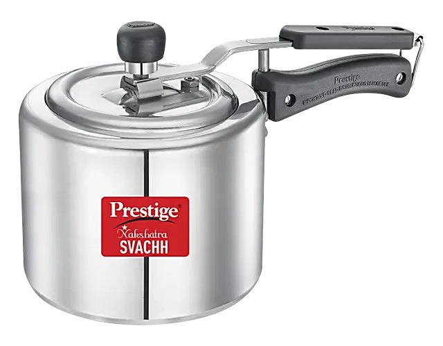 Prestige Nakshatra Svachh Aluminium Spillage Control Pressure Cooker Silver
