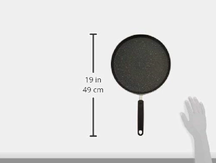 Prestige Omega Deluxe Granite Dosa Tawa, Black, Nonstick Aluminium - Image 4