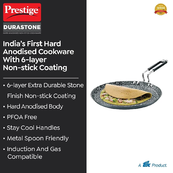 Prestige Omega Select Plus 30 cm Dupont Teflon Non-Stick Square tawa(Aluminium) - Image 4