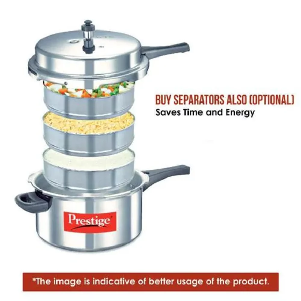 Prestige Popular Aluminium Outer Lid Pressure Cooker - Induction Base - Image 3